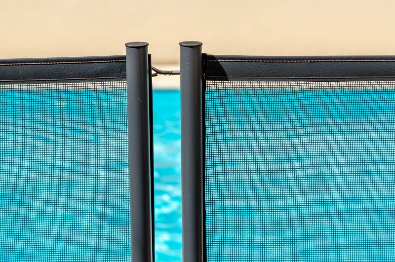 Removable Mesh Fence in a Pool Area